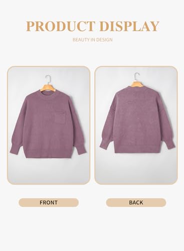 Eytino Plus Size Sweaters for Women Oversized High Neck Long Sleeve Knit Chunky Warm Pullover Sweaters Top with Pocket(1X-5X)4