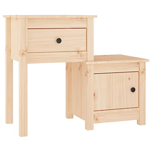 Table de Chevet en Pin Massif au Design Rustique Durable - 2