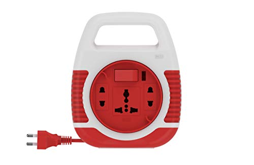 GM 3040 Square 2 Pin Flex Box 5 Metre with Handle, Indicator & International Socket