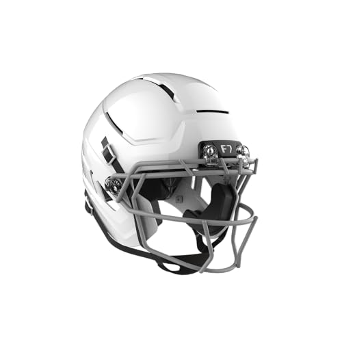 Schutt F7 AiR Youth Football Helmet, Virginia Tech 5-Star Helmet, Lightweight Football Helmet for Youth Football, X-Small, Molded Gloss White, Facemask Attached