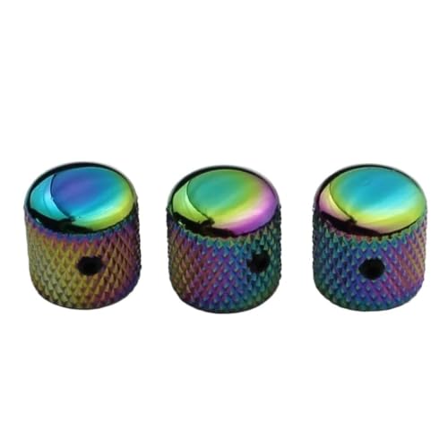 Bouton arc-en-ciel caméléon en métal dôme pour guitare électrique basse potentiomètre volume