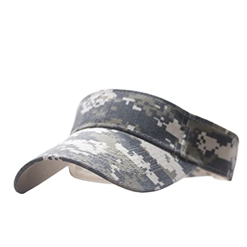 Visiera parasole regolabile mimetica visiera parasole unisex baseball tennis running visiere verde digitale stampato, 4, taglia unica