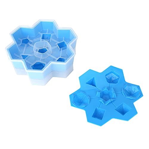 Molde para cubos de hielo reutilizable de silicona azul