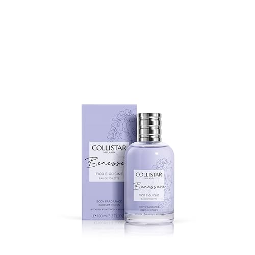 Collistar Benessere Eau de Toilette Higo y Glizinie, fragancia unisex fresca y floral, fragancia ligera y duradera para todo tipo de pieles, 100 ml