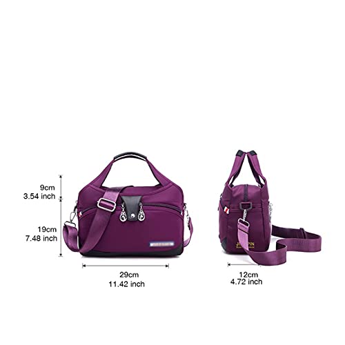 Shoulder Bags Nylon Women Ladies Handbags Waterproof Female Shoulder Bag Designer Crossbody Bags for Teenager Girls(Purple)4