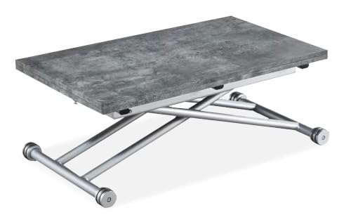Table basse relevable Carrera effet béton modulable extensible Menzzo - 2