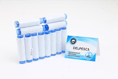 DelPesca Pack x12 Invisible Nylon Fishing Bait Elastic Thread Spool Fishing Lure Wire 150mts 492ft 0,042 Transparent,White transparent