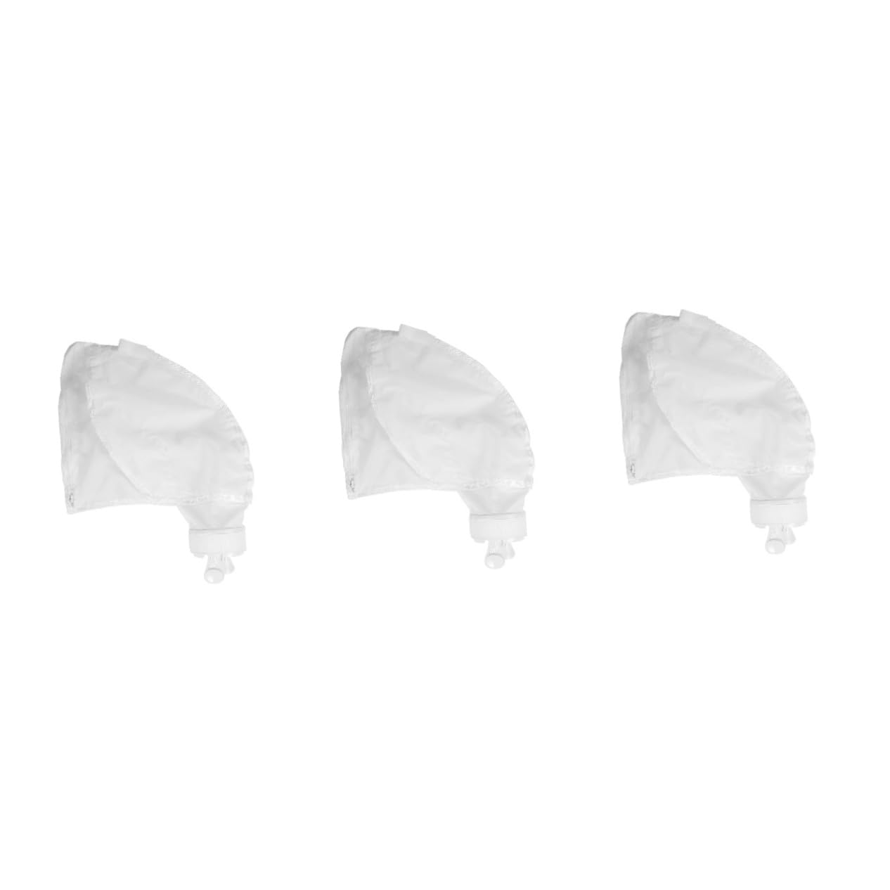 Milisten 3pcs Filter Bag Pool Cleaner Replacement Bag Multipurpose Cleaner Vacum Cleaner Pool Cleaner All Purpose Bag Pool Vacuum Cleaner Filter Part Cleaning Bag Inflatable White