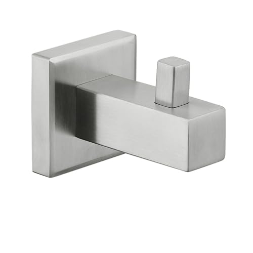 Porta asciugamano Porta anello Porta carta Porta accappatoio in stoffa Accessori per il bagno Acciaio inossidabile spazzolato Montaggio a parete con viti, gancio per accappatoio