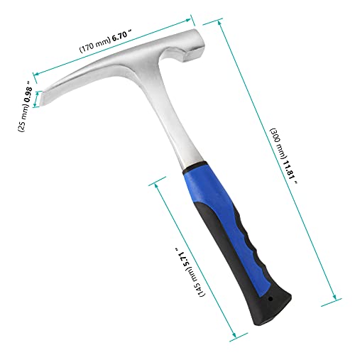 Diknaam 2 Pack 32 Oz Rock Pick Hammer, All Steel Brick Hammer, Masonry Hammer, Geological Hammer With Reduction Grip For Mining, Geological Prospecting, Camping #TOP1