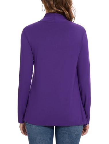 Image of Women's Casual Flowy Draped Open Front Cardigans Soft Cover Up Shrug