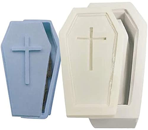 VOANZO Coffin Resin Mould Storage Box with Cover Silicone Moulds Casting Epoxy Clay Craft Making Mold Craft for Decoration DIY