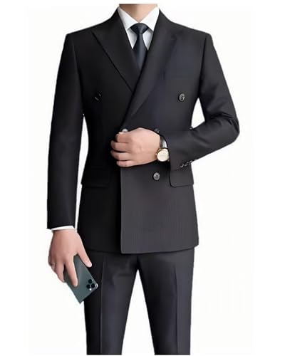 Men's Double Breasted Suit, 2-Piece Jacket and Pants