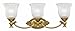 Hinkley 5583BB Francoise Bath Fixture, Burnished Brass Finish - Ribbed and Frosted Glass
