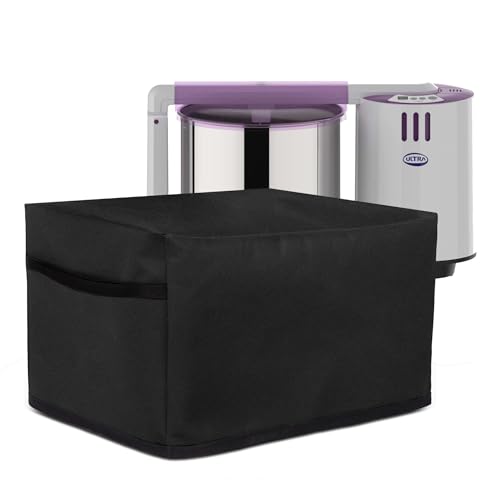 Image of Cranique Dust Proof Water-Resistant Wet Grinder Cover for Table Top 2 Litre Ultra Grind+ Gold - Black