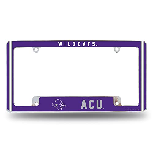 Rico Industries NCAA Abilene Christian Wildcats Alternate 12" x 6" Chrome All Over Automotive License Plate Frame for Car/Truck/SUV