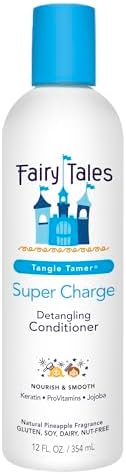 Fairy Tales Tangle Tamer Super Charge - Detangling Conditioner for Kids - Paraben Free, Sulfate Free, Gluten Free, Nut Free - 12 oz