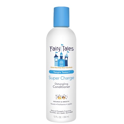 Fairy Tales Tangle Tamer Super Charge - Detangling Conditioner for Kids - Paraben Free Sulfate Free Gluten Free Nut Free - 12 oz