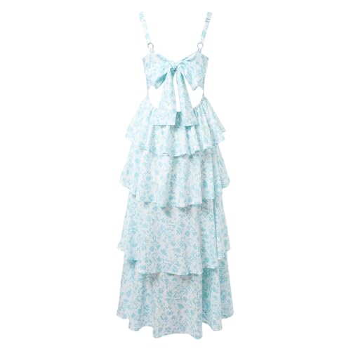 Robe longue à fleurs fluide et légère avec dos découpé séduisant - 3