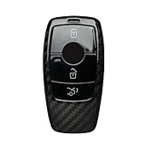 Luxury Carbon Fiber Protective Hard Key Case Cover Fits for 2017 2018 2019 Mercedes-Benz W213 E-Class S-Class C-Class Smart Key Fob