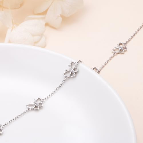 Image of Ladytree Bracelet for Women 925 Sterling Silver Cute Flying Bat /Blue Jay /Turtle /Bunny /Stingary /Octopus Charm Adjustable Bracelet Ocean Jewelry Gifts for Teen Girls Mother Wife Daughter Family