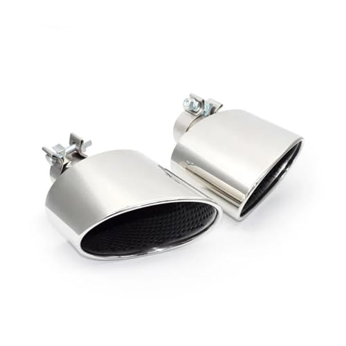 Tuyau d'échappement pour A3 A4 A5 A6 A7 embout pot d'échappement ovale argent