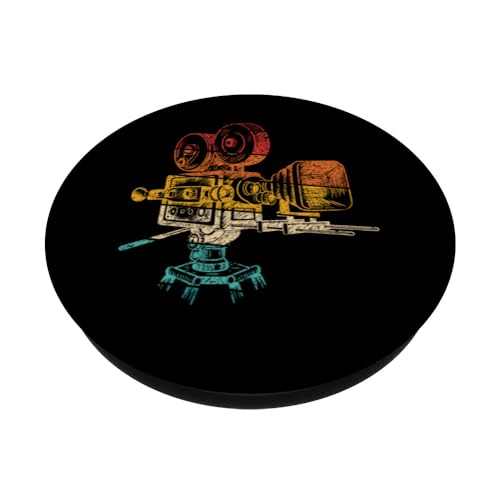 Filmmaker Movie Maker Film Gift for Filmmaker PopSockets Swappable PopGrip, Black - Image 2