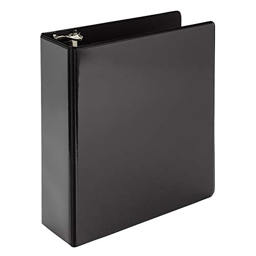 Samsill Economy 3 Ring Mini Binder and Playbill Binder, 2 Inch Round Ring, Black (12601)