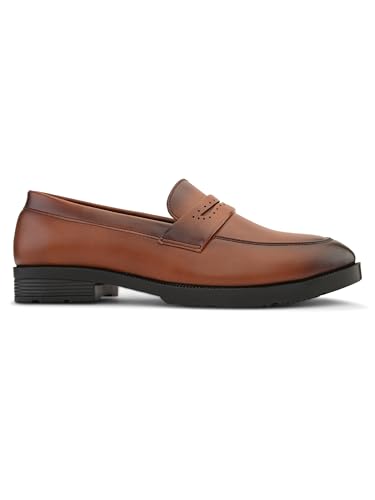 Image of STANPHORD Men Formal Penny Loafer Shoes | PU Slip-On Moccasins | Cushioned Anti-Slip | Office Business Casual (TPSL 25020)