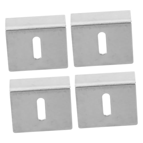 Mikinona 4個 鏡吊り具 ステンレス製 重量対応属クリップ スクエアデザイン ミラーマウント フレームレス鏡 ル 絵画用壁掛けハンガー