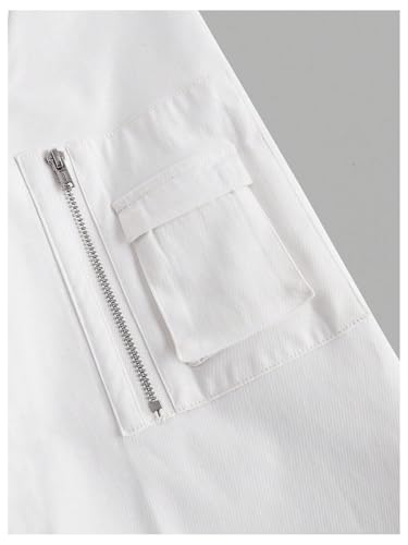 SHENHE Women's Zip Up Micro Cropped Bolero Jacket Y2k Lightweight Short Cargo Jacket Shrug4