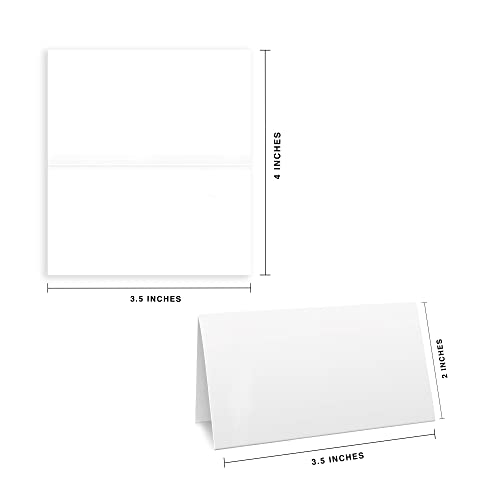 100 Pcs Premium Place Cards, Blank Place Cards - Textured Table Tent Cards Seating Place Cards For Weddings Banquets Dinner Parties 2 X 3.5 Inches #TOP5