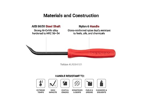 TEKTON 1/4 Inch x 6-1/2 Inch 30-Degree Mini Pry Bar | LRD84100 | Made in USA by TEKTON - Used condition - Image 5