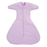HALO Sleepsack SwaddleStretch, Arms Up or Extended Arms, Newborn Baby Swaddle, 0 – 3 Months, 0.5 TOG, Lavender