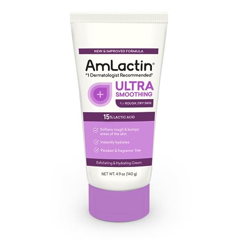 AmLactin Ultra Smoothing Intensely Hydrating Cream, Moisturizing Cream and Hand Moisturizer for Dry Skin - 4.9 Oz Tube (packaging may vary), (781715441)