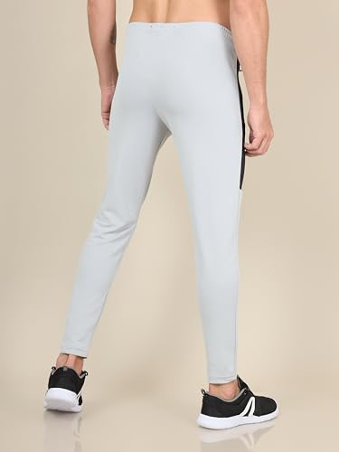 Image of TECHNOSPORT Men's Slim Fit Mid Rise Solid Trackpant with Techno Dry for Gym, Workout & Sports