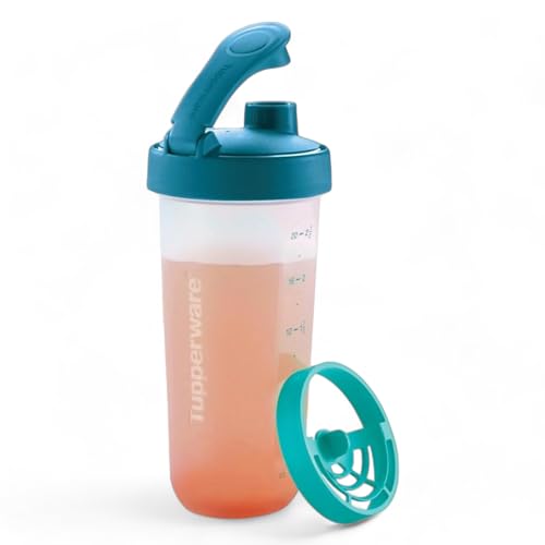 Tupperware Quick Shake Shaker Blender 20 oz Capacity in Teal Blue