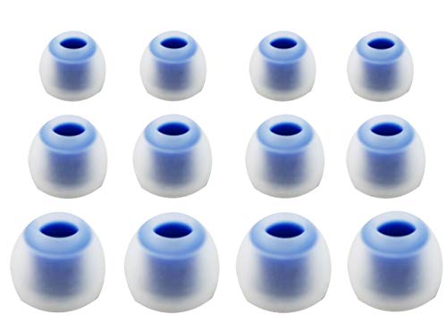 12pcs (CL-BL)- S/M/L Replacement Set Earbuds Eartips Compatible with Jaybird Freedom F5, Jaybird X4, X3 and Jaybird Run Wireless in Ear Earphones Headphones