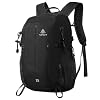Haimont 25L Lightweight Hiking Daypack with Rain Cover, Black | Hydration Sleeve, Trekking Pole Loops, Breathable Back Panel, 600D RPET Fabric, Reflective Details