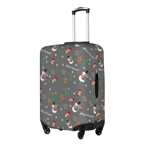 Travel Luggage Cover Christmas Snowman Gift Xmas Tree Sock Gift Fashion Washable Baggage Suitcase Protector Fit For Luggage X-Large2