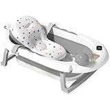 Banheira Dobrável Com Termí´metro E Almofada Cinza Yuupi