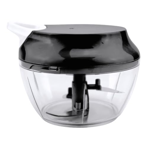 Processador de Alimentos Grande 500ml Triturador Com Três lâminas Em Inox Manual Acionamento Por Cor