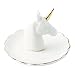 Holibanna Schmuck Aufbewahrungstablett Keramikschmucksachen Display Teller Einhorn Form Essen Servierplatte Moderne Schmuckhalter für Halskette Armband Ohrringe Fingerring