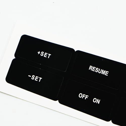 Image of Steering Wheel Control Button Repair Decals Stickers Compatible with Ford Mustang 2010 2011 2012 Button Repair Decal Sticker Premium Vinyl