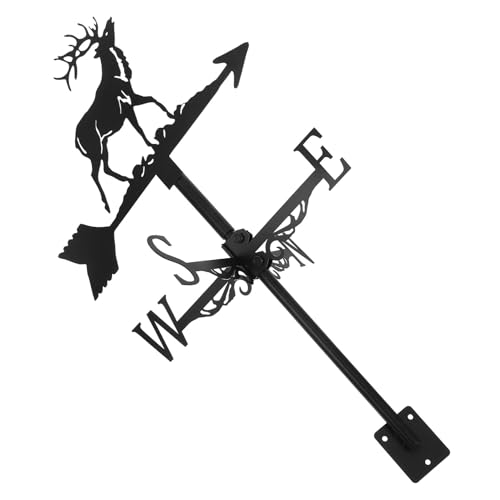 Abaodam Iron Weather Vane Elk Metal Direction Vane Stainless Steel