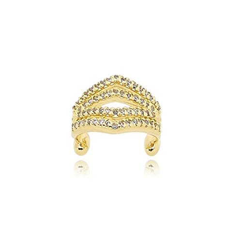 Boucles d'oreilles clip pour femmes sans perçage : manchette dorée tendance