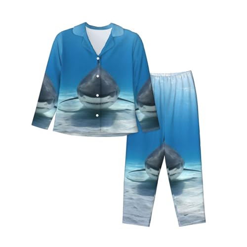 Pyjama requin tigre stretch pour ne plus transpirer la nuit ensemble de nuit manches longues