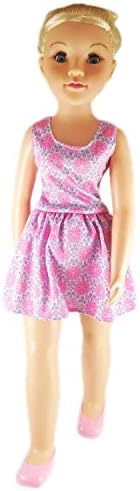 Uneeda Realistic Cute Walking Baby Toddler Doll - 27" Lifesize Wispy Walker Doll (PinkFlowerDress)