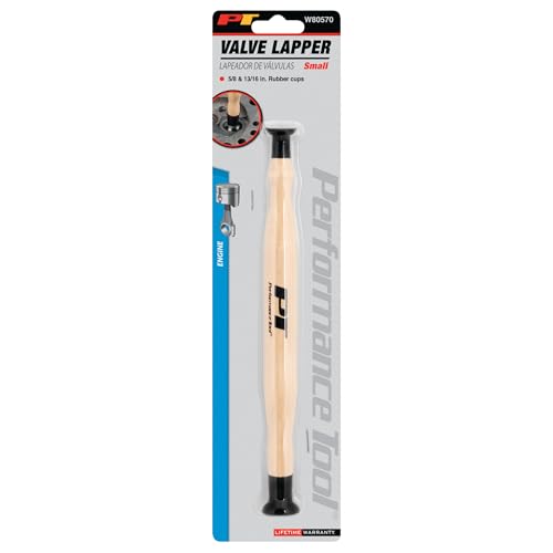 Image of Performance Tool W80570 Valve Lapping Tool with Heavy Duty Rubber Suction Cups and Hardwood Handle - Small Size for 5 /8-Inch and 3 /16-Inch Valves