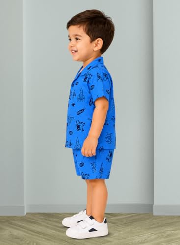 Image of 3BROS Baby Boys & Baby Girls Pure Cotton Clothing Set Casual Half Sleeves Shirt with Shorts Set For Boys & Girls